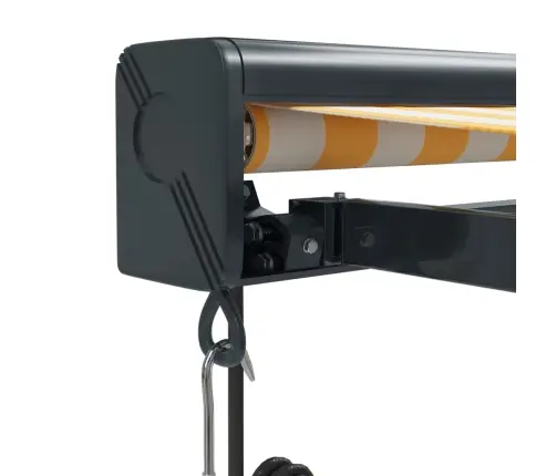 Izvelkama Markīze, Dzeltena, Balta, 4,5X3 M, Audums, Alumīnijs Vidaxl