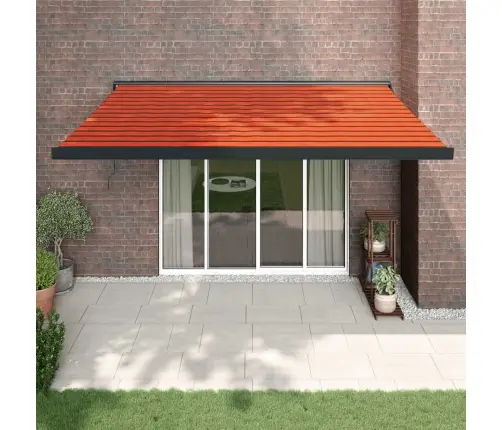 Izvelkama Markīze, Oranža, Brūna, 4,5X3 M, Audums, Alumīnijs Vidaxl