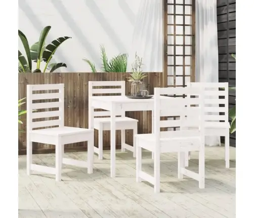 5-Osaline Aia Söögimööbli Komplekt, Valge, Männipuit