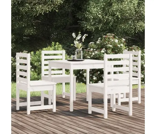 5-Osaline Aia Söögimööbli Komplekt, Valge, Männipuit