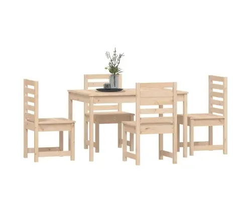 Sodo Valgomojo Baldų Komplektas, 5 Dalių, Pušies Masyvas