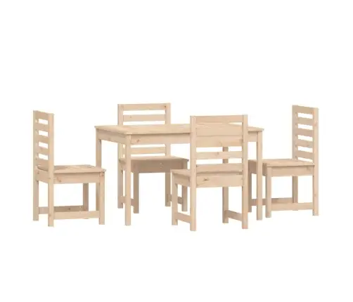 Sodo Valgomojo Baldų Komplektas, 5 Dalių, Pušies Masyvas