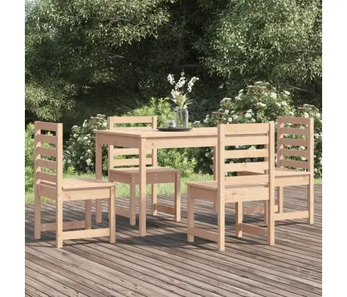 Sodo Valgomojo Baldų Komplektas, 5 Dalių, Pušies Masyvas