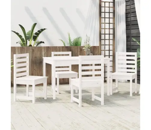 5-Daļīgs Dārza Mēbeļu Komplekts, Priedes Masīvkoks, Balts Vidaxl 5-Daļīgs Dārza Mēbeļu Komplekts, Priedes Masīvkoks, Balts Vidaxl