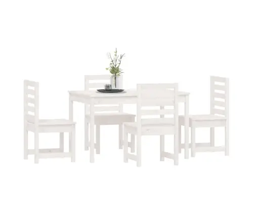 5-Daļīgs Dārza Mēbeļu Komplekts, Priedes Masīvkoks, Balts Vidaxl 5-Daļīgs Dārza Mēbeļu Komplekts, Priedes Masīvkoks, Balts Vidaxl