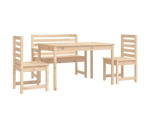 4-Osaline Aia Söögimööbli Komplekt, Männipuit