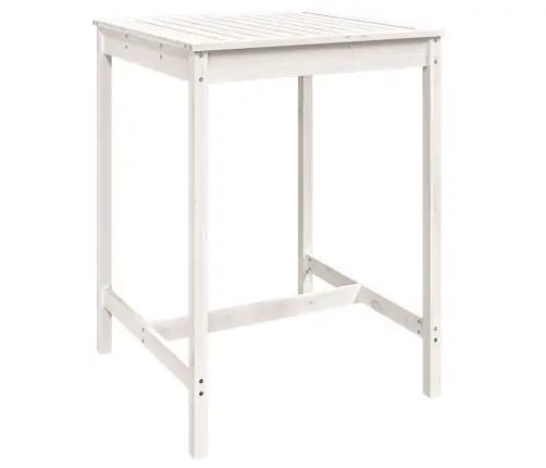 3-Daļīgs Dārza Bāra Mēbeļu Komplekts, Priedes Masīvkoks, Balts Vidaxl