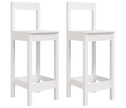 Sodo Baro Baldų Komplektas, 3 Dalių, Baltas, Pušies Masyvas