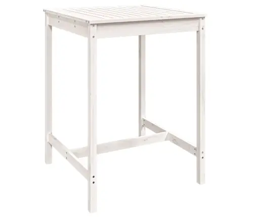 Sodo Baro Baldų Komplektas, 3 Dalių, Baltas, Pušies Masyvas