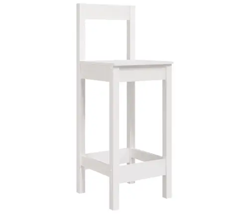 Sodo Baro Baldų Komplektas, 5 Dalių, Baltas, Pušies Masyvas