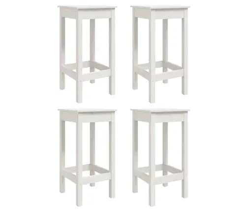 Sodo Baro Baldų Komplektas, 5 Dalių, Baltas, Pušies Masyvas