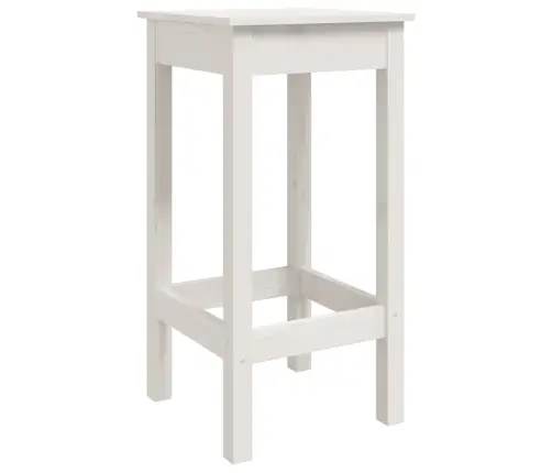 Sodo Baro Baldų Komplektas, 5 Dalių, Baltas, Pušies Masyvas