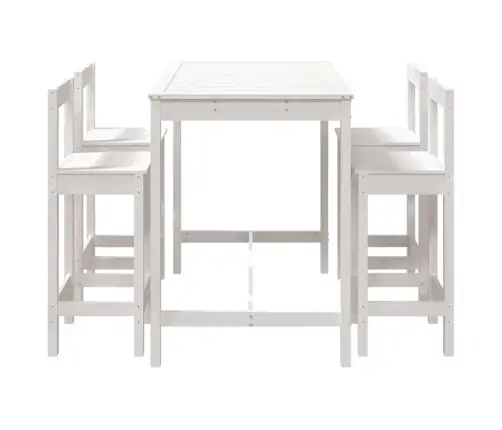 5-Osaline Aia Baarikomplekt, Valge, Männipuit