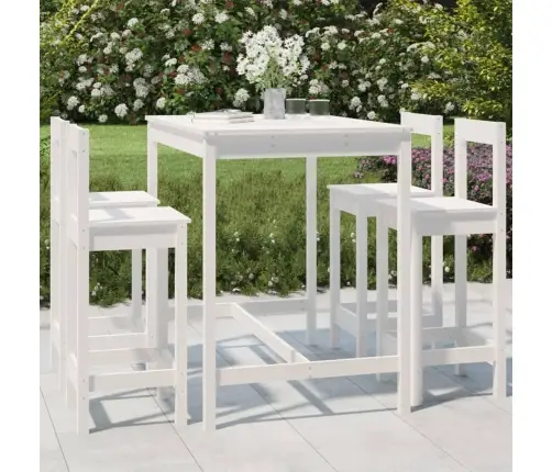 5-Osaline Aia Baarikomplekt, Valge, Männipuit