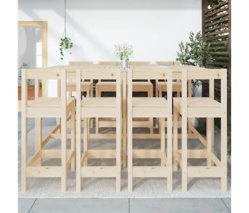 9-Daļīgs Dārza Bāra Mēbeļu Komplekts, Priedes Masīvkoks Vidaxl