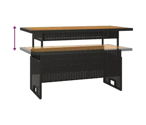 3-Osaline Aiamööblikomplekt Patjadega, Must, Polürotang