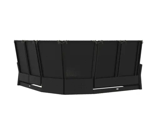 Atgāžams Dārza Stūra Dīvāns Ar Spilveniem, Melna Pe Rotangpalma Vidaxl