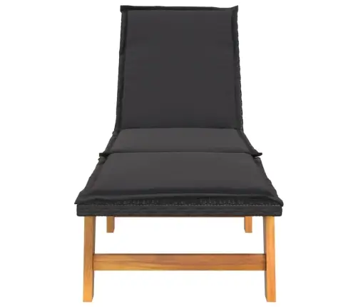 Sauļošanās Zvilnis Ar Matraci, Pe Rotangpalma, Akācijas Koks  Vidaxl