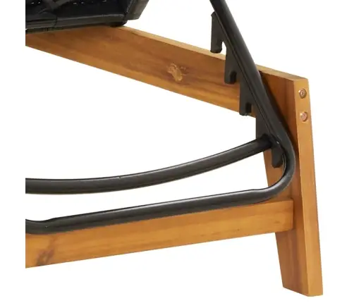 Sauļošanās Zvilnis Ar Matraci, Pe Rotangpalma, Akācijas Koks  Vidaxl