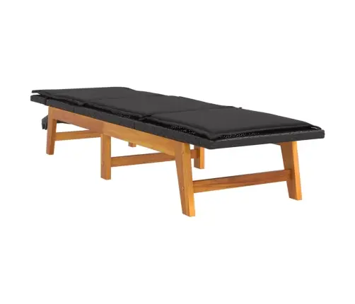 Sauļošanās Zvilnis Ar Galdiņu, Pe Rotangpalma, Akācijas Koks Vidaxl