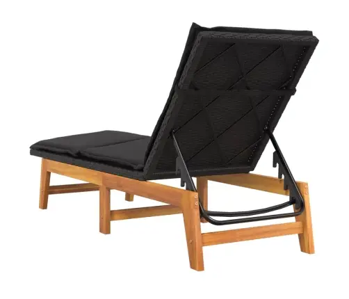 Sauļošanās Zvilnis Ar Galdiņu, Pe Rotangpalma, Akācijas Koks Vidaxl