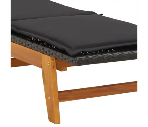 Sauļošanās Zvilnis Ar Galdiņu, Pe Rotangpalma, Akācijas Koks Vidaxl