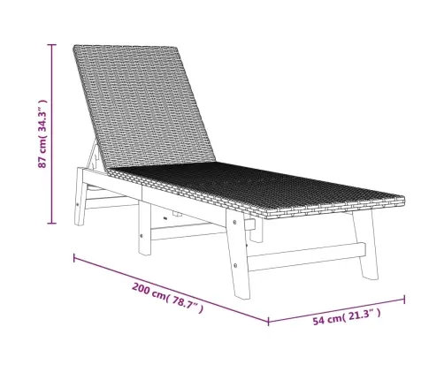 Sauļošanās Zvilņi Ar Matračiem, 2 Gb., Pe Rotangpalma, Akācija  Vidaxl