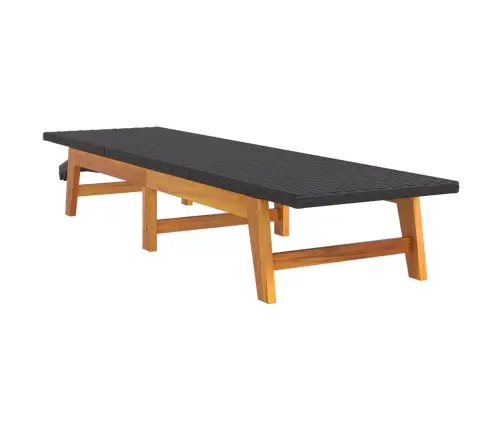 Päevitustool Lauaga, Polürotang Ja Akaatsiapuit