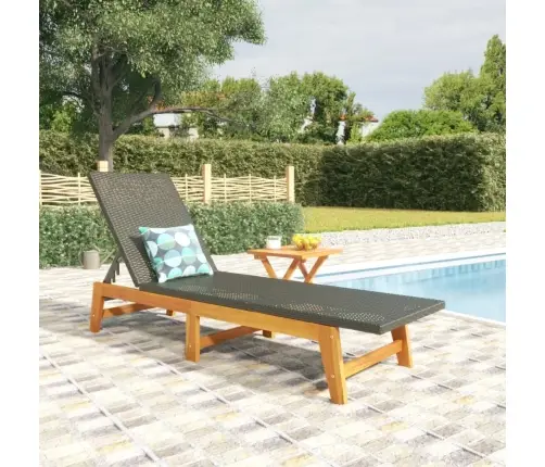 Päevitustool Lauaga, Polürotang Ja Akaatsiapuit