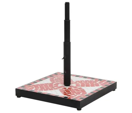 Saulessarga Pamatne, Kvadrātveida, Sarkanbrūna Un Balta, 12 Kg Vidaxl