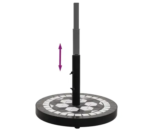 Päikesevarju Alus, Sinine Ja Valge, Ümmargune, 12 Kg