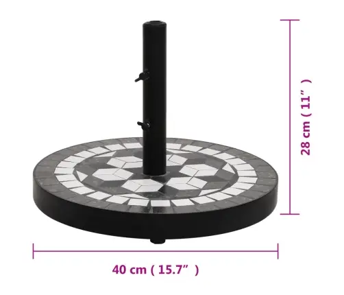 Päikesevarju Alus, Sinine Ja Valge, Ümmargune, 12 Kg