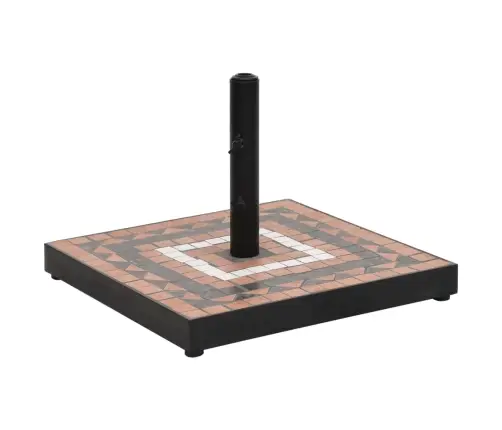 Saulessarga Pamatne, Kvadrātveida, Sarkanbrūna Un Balta, 12 Kg Vidaxl