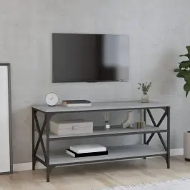 Tv Skapītis, Pelēka Ozolkoka, 100X40X50 Cm, Inženierijas Koks Vidaxl