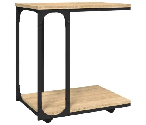 Šoninis Staliukas Su Ratukais, Ąžuolo, 50X35X55,5cm Mediena