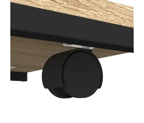 Šoninis Staliukas Su Ratukais, Ąžuolo, 50X35X55,5cm Mediena