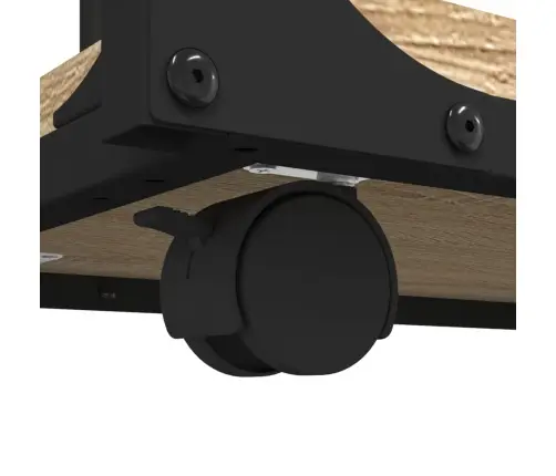 Šoninis Staliukas Su Ratukais, Ąžuolo, 50X35X55,5cm Mediena