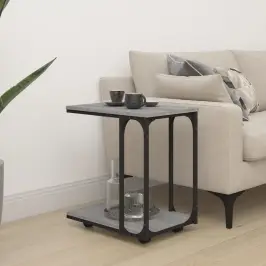 Lisalaud Ratastega, Hall Sonoma Tamm, 50X35X55,5 cm Tehispuit