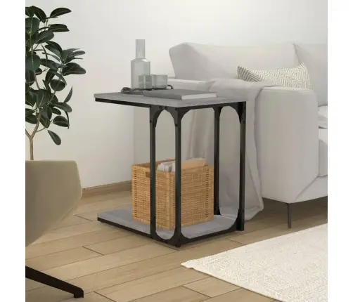 Galdiņš, Pelēka Ozolkoka Krāsa, 50X35X52 Cm, Inženierijas Koks Vidaxl