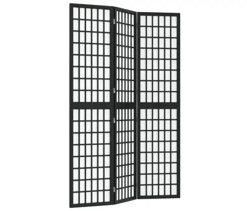 Kokkupandav 3 Paneeliga Sirm, Jaapani Stiil, 120X170 cm Must