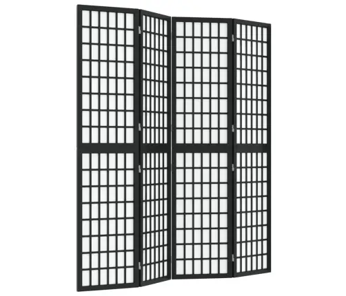 Aizslietnis, 4 Paneļi, Salokāms, 160X170Cm, Japāņu Stils, Melns Vidaxl