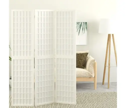 Aizslietnis, 3 Paneļi, Salokāms, 120X170Cm, Japāņu Stils, Balts Vidaxl