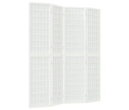 Aizslietnis, 4 Paneļi, Salokāms, 160X170Cm, Japāņu Stils, Balts Vidaxl