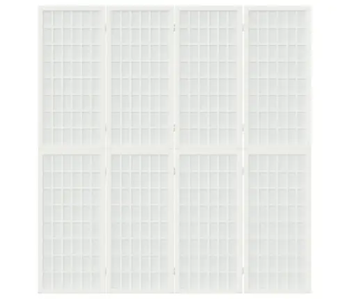 Aizslietnis, 4 Paneļi, Salokāms, 160X170Cm, Japāņu Stils, Balts Vidaxl