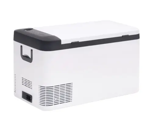 Aukstumkaste Ar Rokturi, Balta Ar Melnu, 18 L, Pp Un Pe Vidaxl