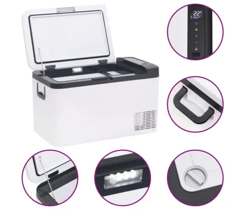 Käepidemega Jahutuskast, Must Ja Valge, 25 L, Pp & Pe