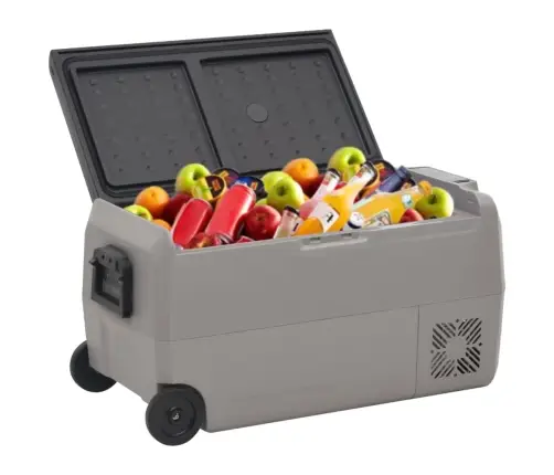 Rataste Ja Käepidemega Jahutuskast, Must Ja Hall, 36 L, Pp & Pe