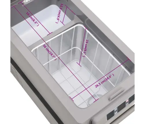 Aukstumkaste Ar Rokturi, Melna Ar Pelēku, 35 L, Pp Un Pe Vidaxl