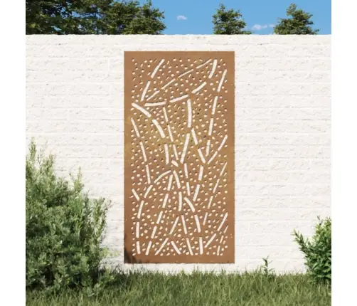 Dārza Sienas Rotājums, 105X55 Cm, Tērauds, Rūsas Efekts Vidaxl