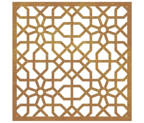 Dārza Sienas Rotājums, 55X55 Cm, Tērauds, Rūsas Efekts Vidaxl